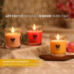 Iris Home Fragrances Fragranced Shot Glass Candles Pack of 3 -Damask Rose- Mango Sorbet- Peach Pomogranate- 40g Each- Burn time 8 hrs per Candle