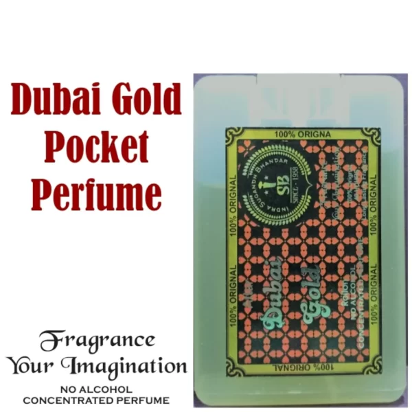 Pocket Perfume For Unisex Dubai Gold 20 ML Spray Pack