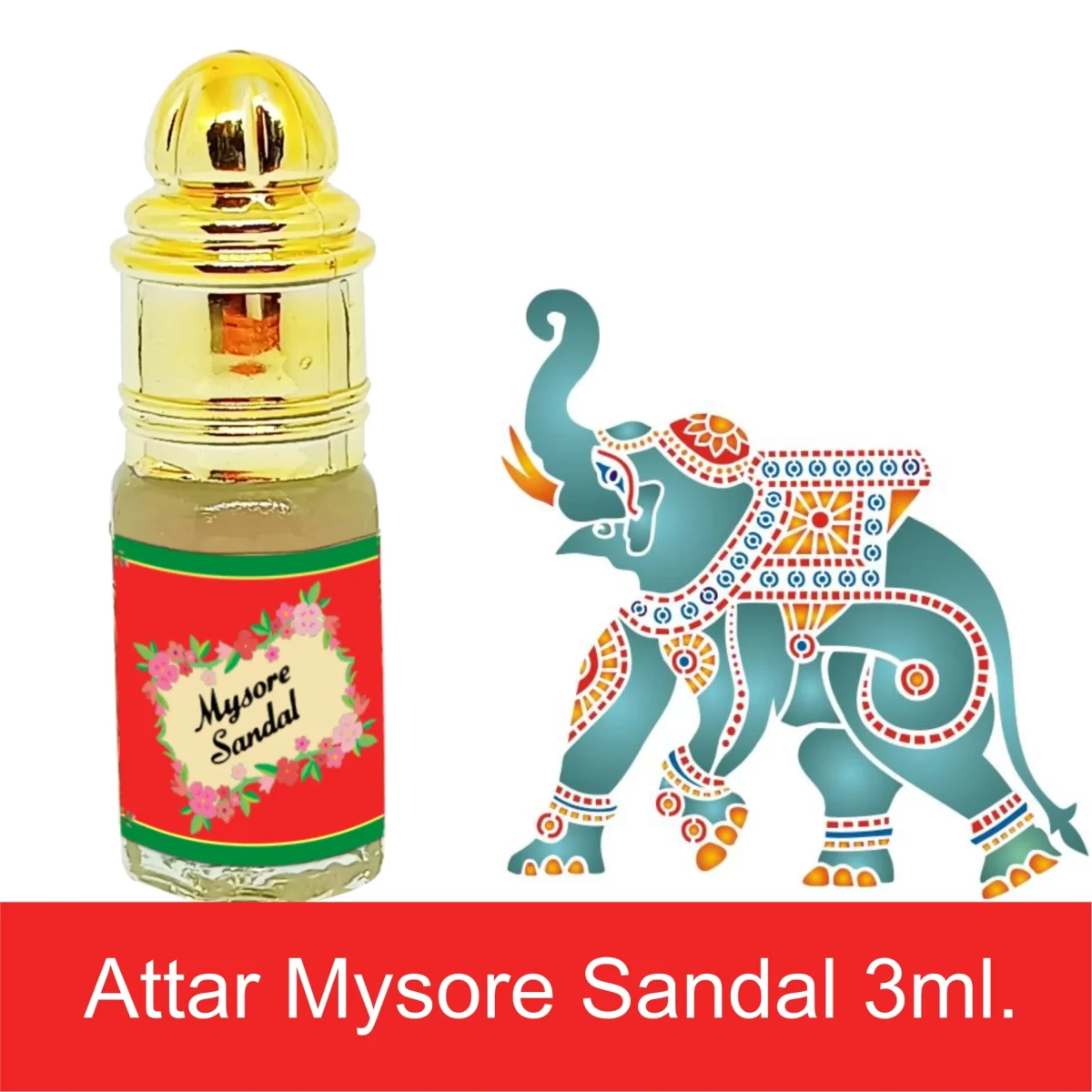 Mysore Sandal Non Alcoholic Long Lasting 3ml Rollon Pack - Image 1